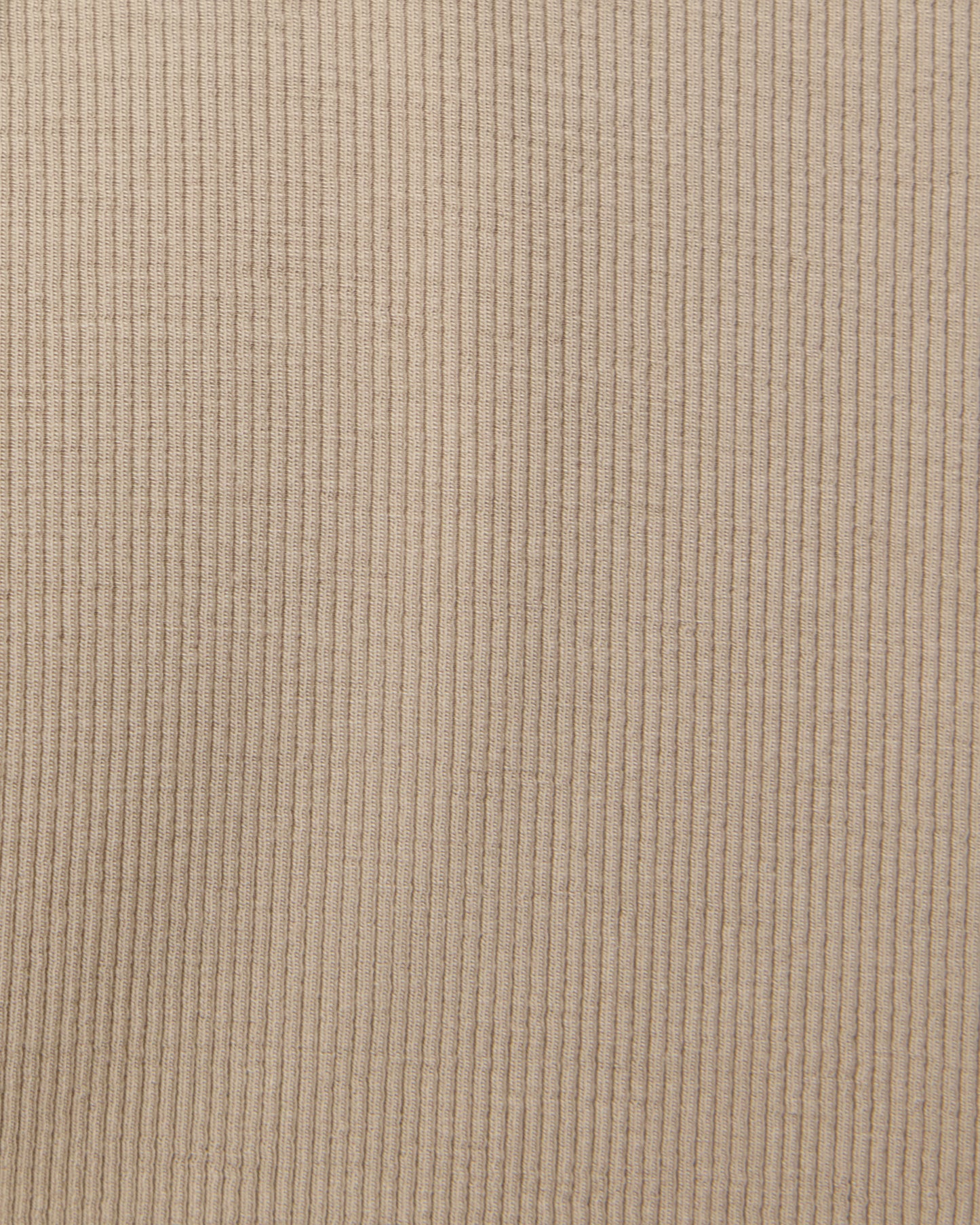 Close up of soft fabric on Ribbed Bamboo Racerback Nursing Tank in Sandstone.