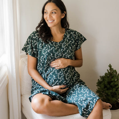 Universal Labor & Delivery Gown | Evergreen Blossom