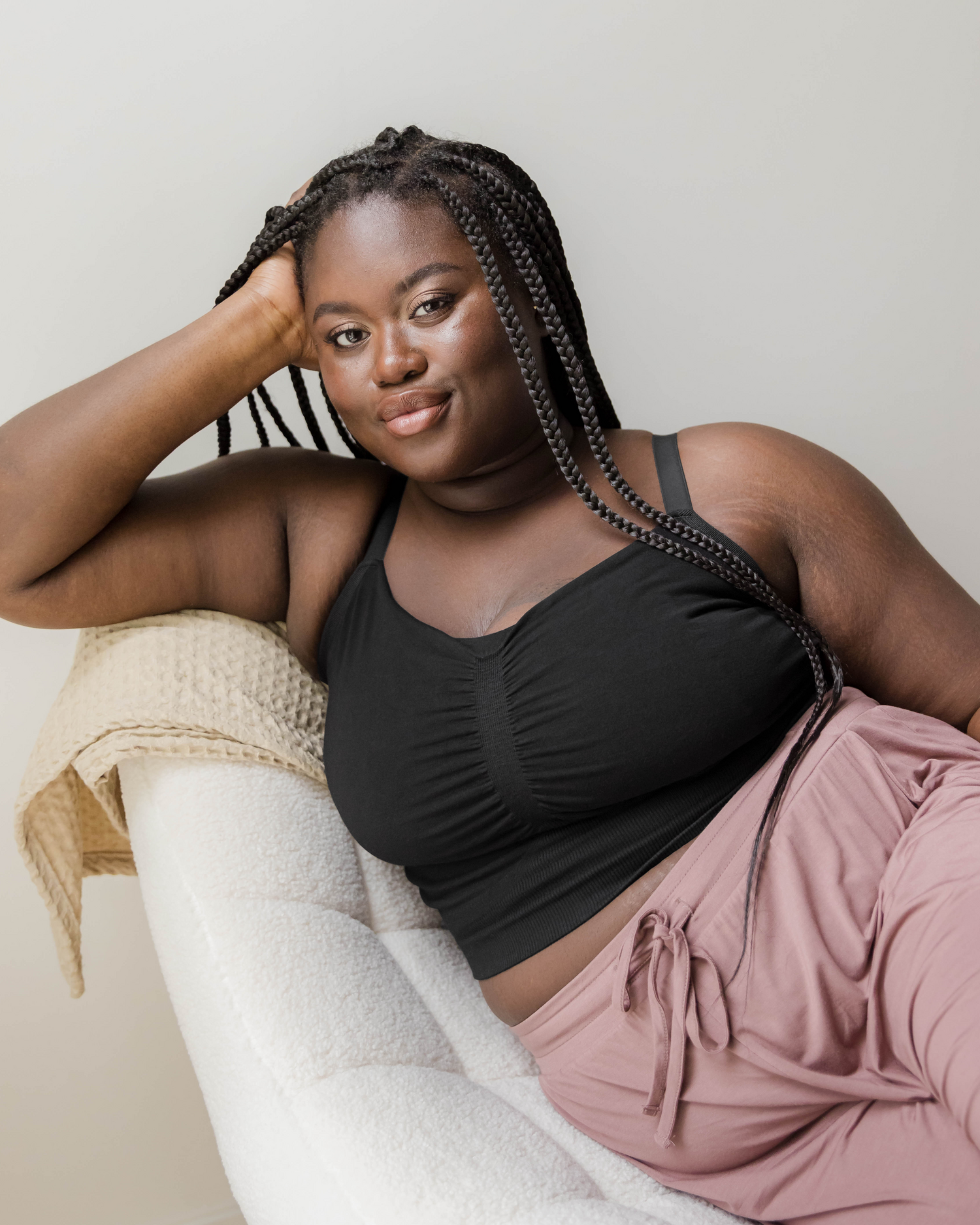 Sublime® Bamboo Hands-Free Pumping Lounge & Sleep Bra | Black