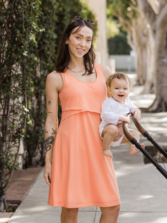 MAMA Crinkled nursing dress - Black - Ladies