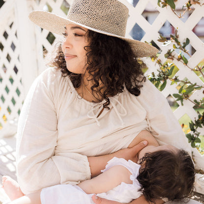 Long Sleeve Nursing Blouse | Warm Sand-Tops-Kindred Bravely