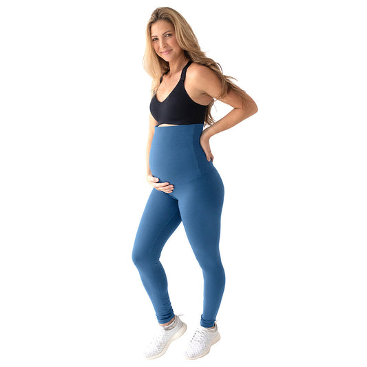 Louisa Maternity & Postpartum Support Leggings | Classic Style - Storm-Bottoms & Dresses-Kindred Bravely