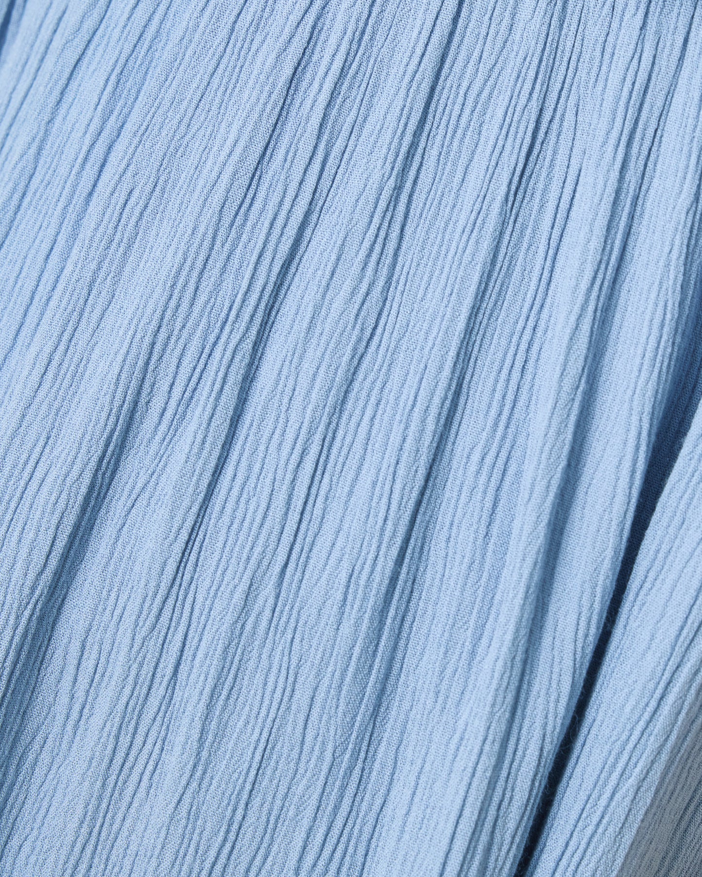 Close up of Marlowe Maternity & Nursing Mini Dress in Vintage Blue