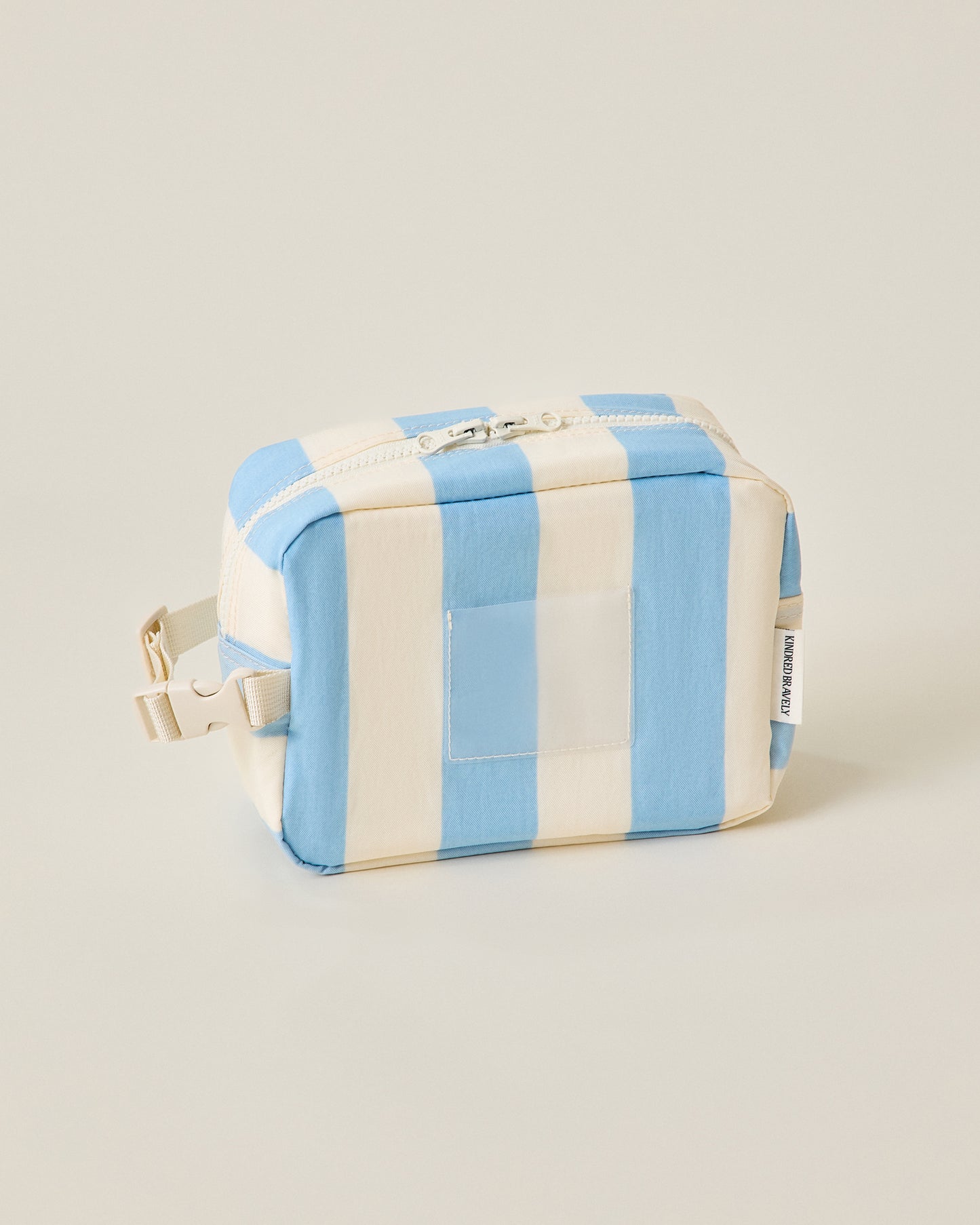 Mini Cooler Bag in Blue Wide Stripe pattern