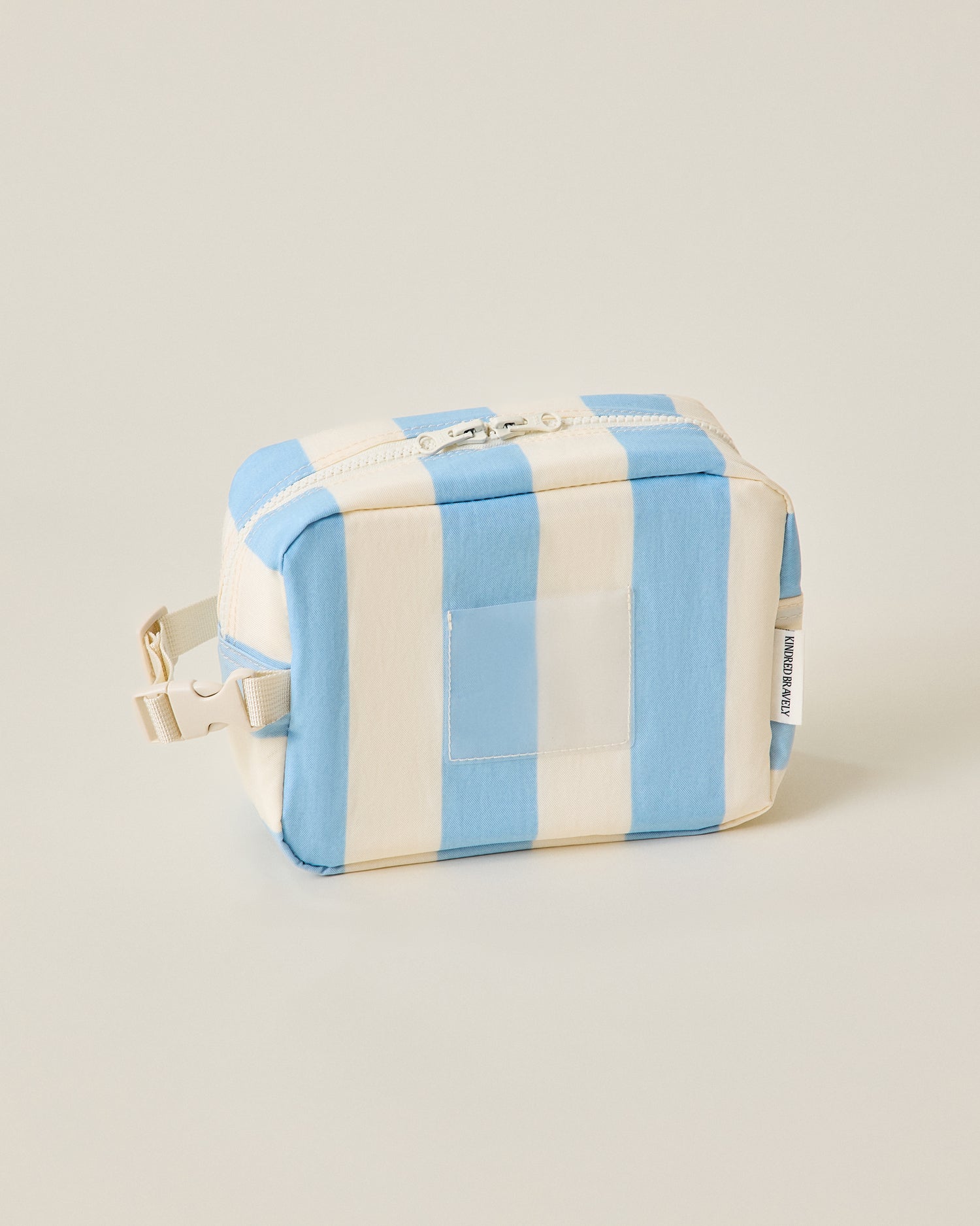 Mini Cooler Bag in Blue Wide Stripe pattern