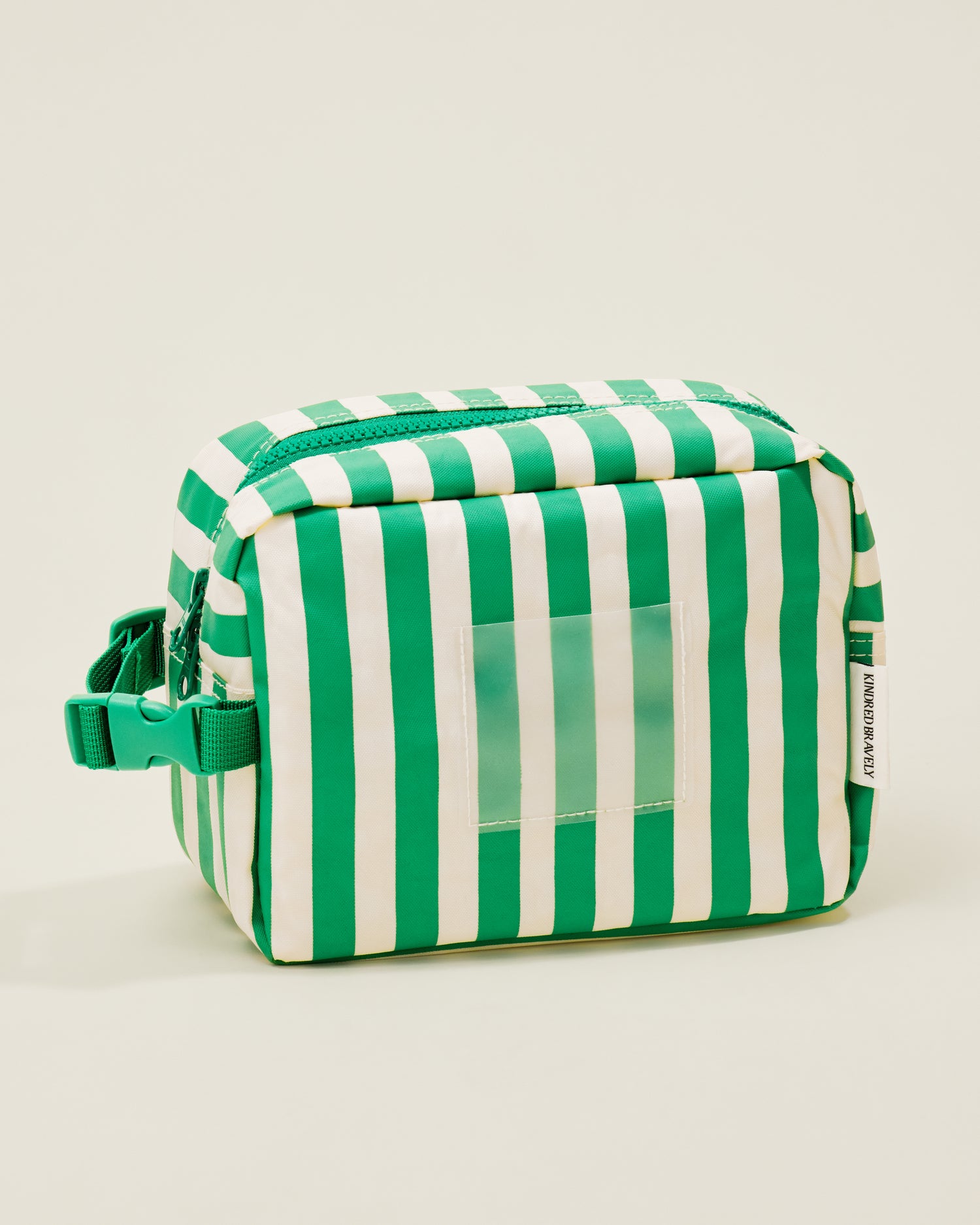 Mini Cooler Bag in the Green Stripe print