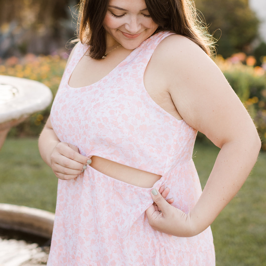 Magnolia Tiered Nursing & Maternity Maxi Dress | Secret Garden-Bottoms & Dresses-Kindred Bravely