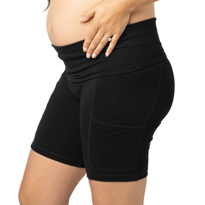 Maternity & Postpartum Bike Shorts | Black-Bottoms & Dresses-Kindred Bravely