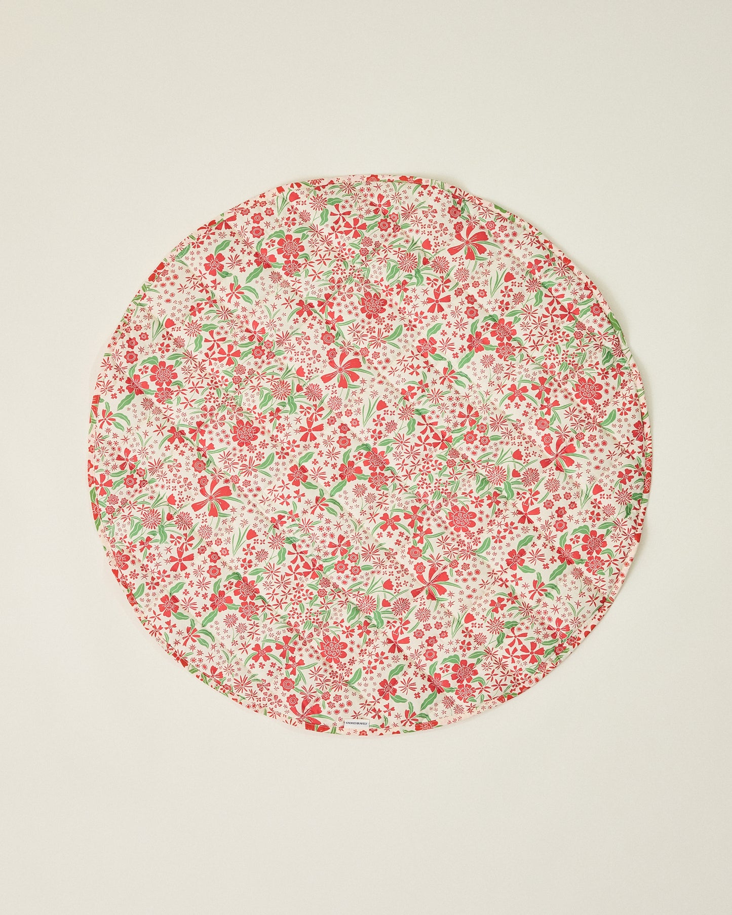 Inside/Outside Play Mat in Superbloom print on a beige background