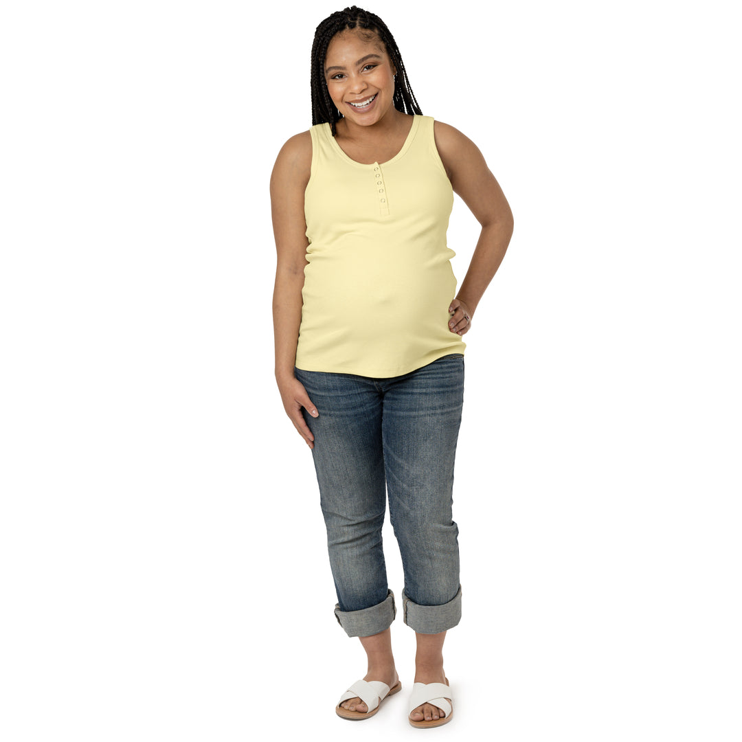 Organic Cotton Nursing & Maternity Henley Tank | Sunshine-Tops-Kindred Bravely