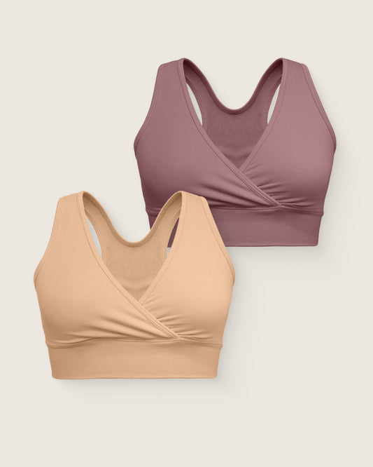 French Terry Racerback Nursing Bra Two-Pack