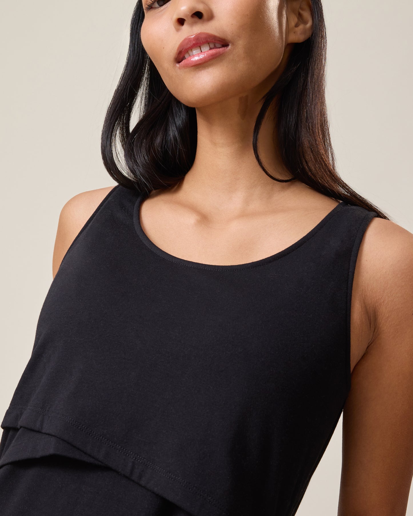 Penelope Crossover Nursing Dress | Black