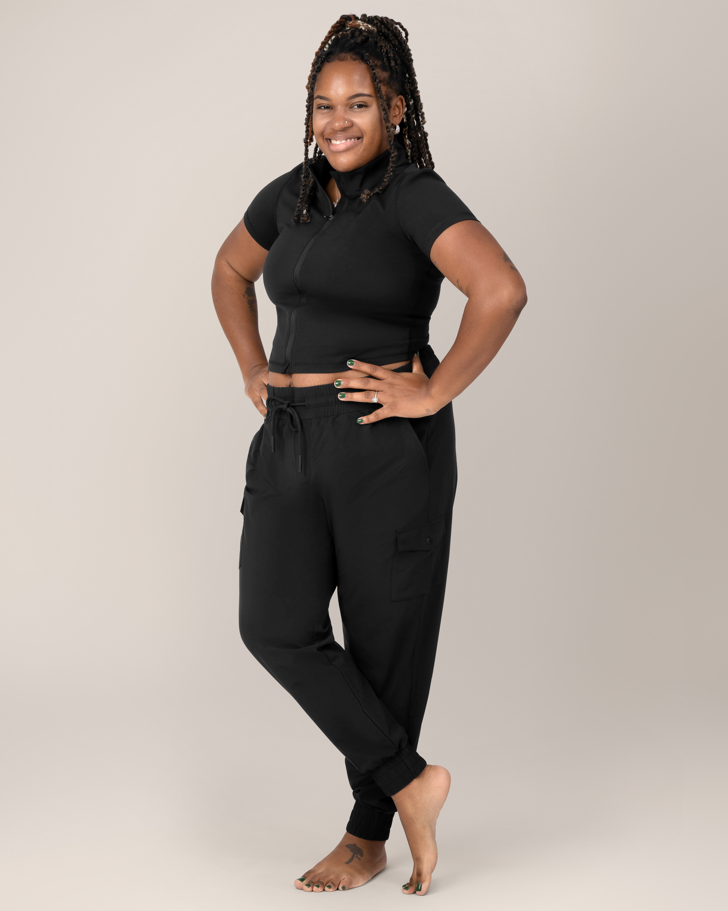 Remy Maternity & Postpartum Cargo Jogger | Black - Kindred Bravely