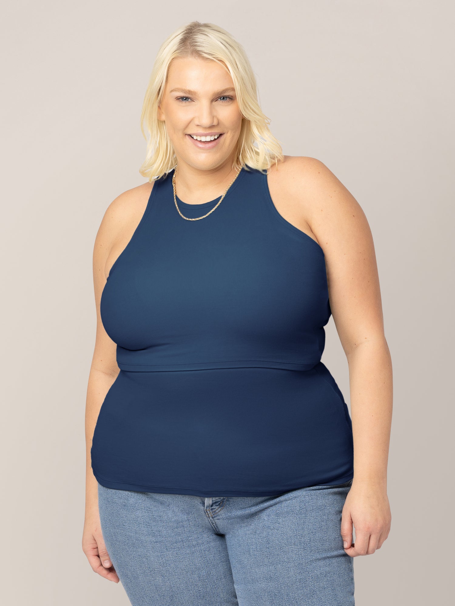 Ribbed Bamboo Racerback Nursing Tank