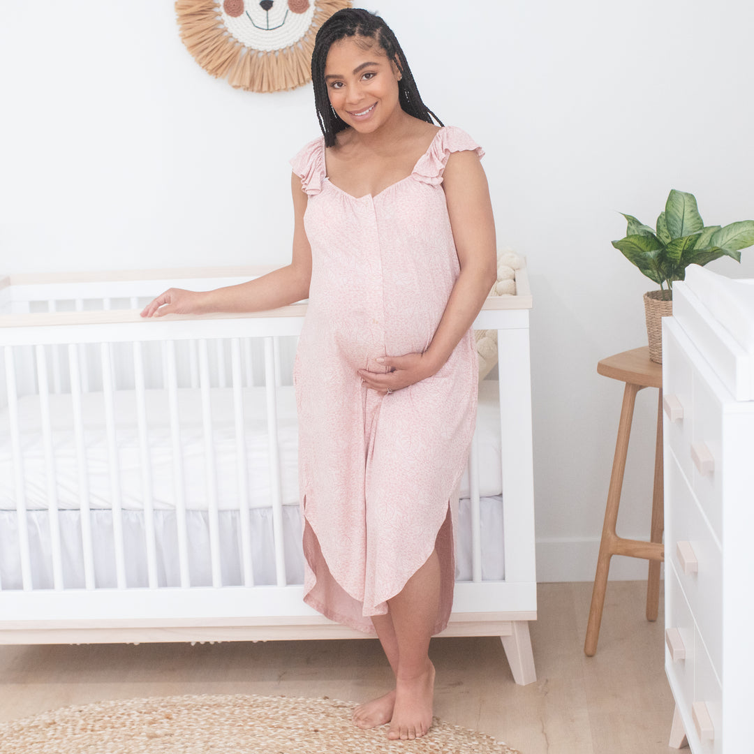 Kindred Bravely, Intimates & Sleepwear, Kindred Bravely Pink Stripe  Universal Labor Delivery Birthing Gown