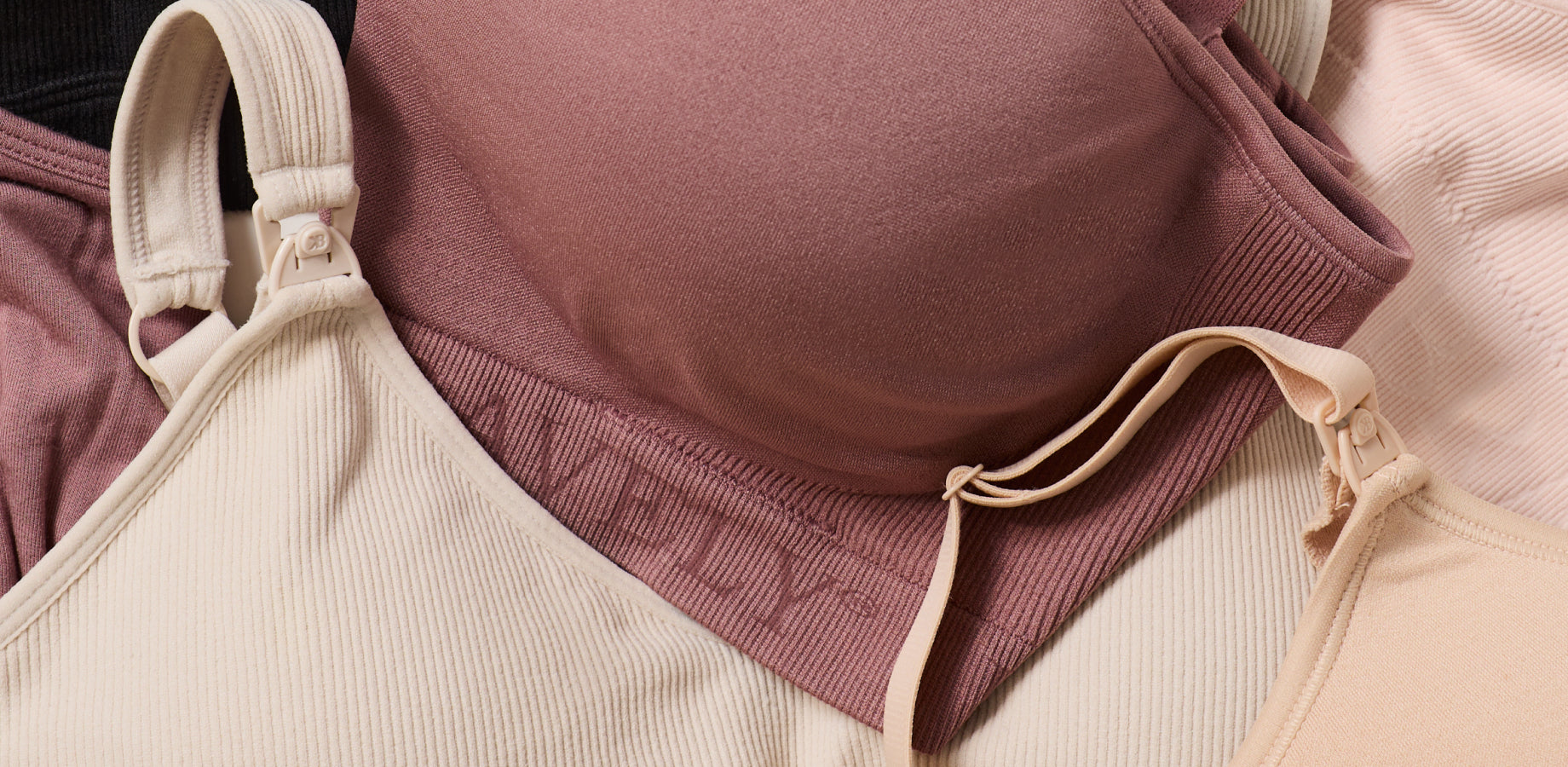 Various bras overlaying each other