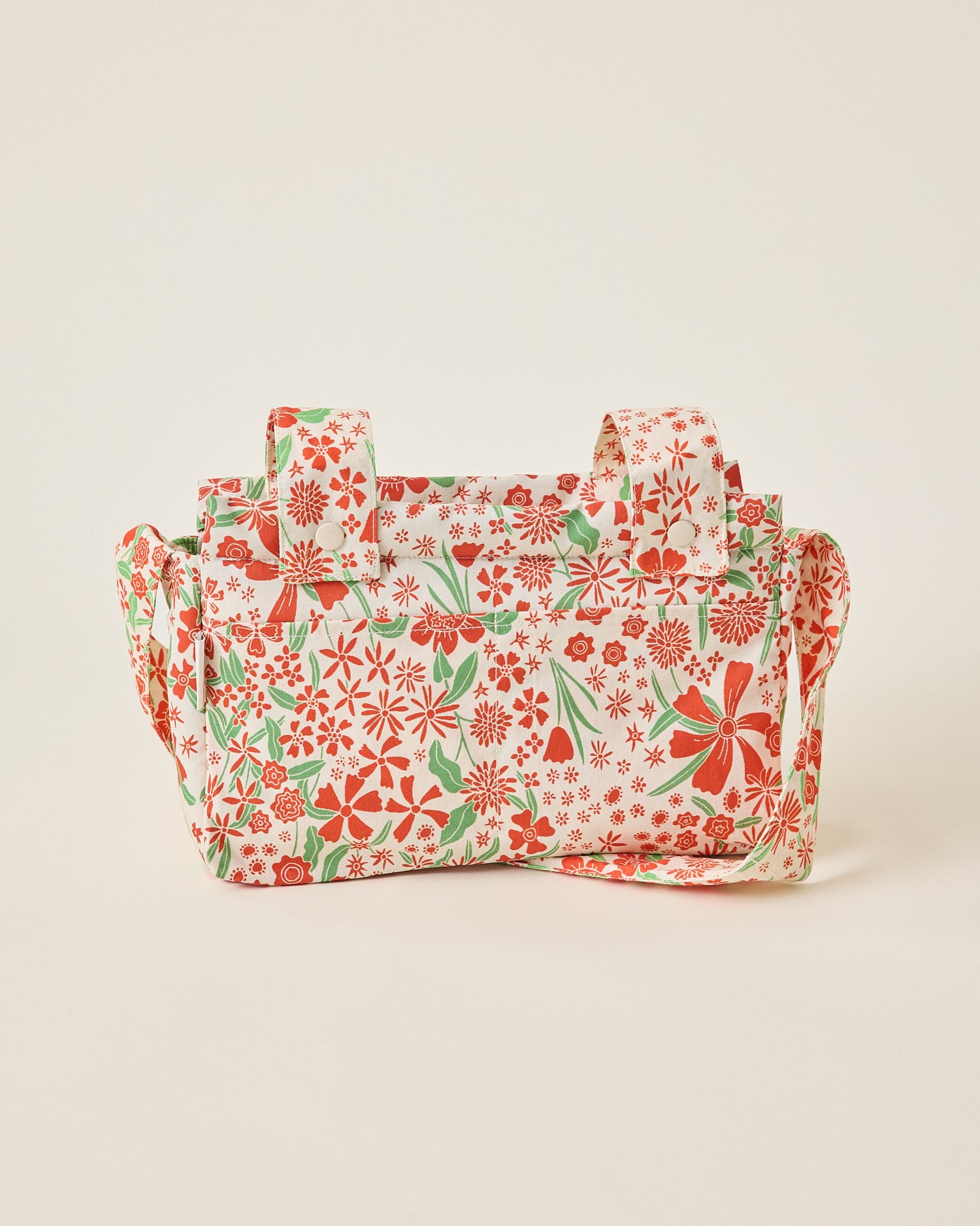 Stroller Party Caddy Bag in Superbloom on a beige background