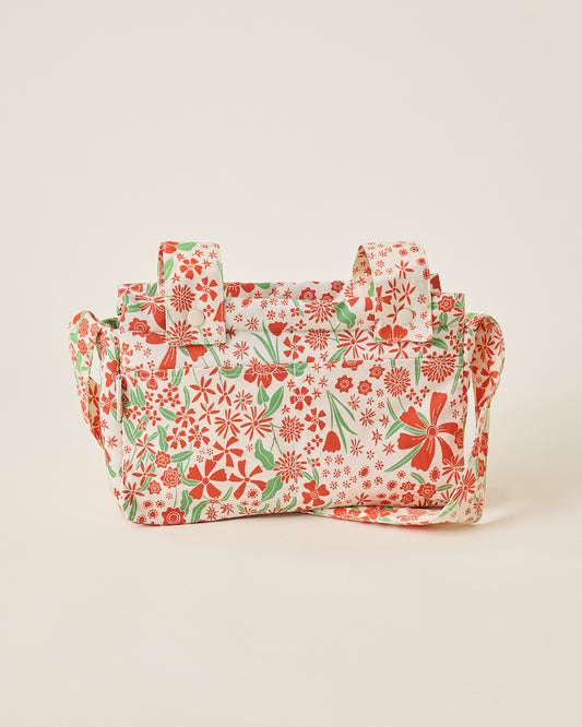Stroller Party Caddy Bag in Superbloom on a beige background