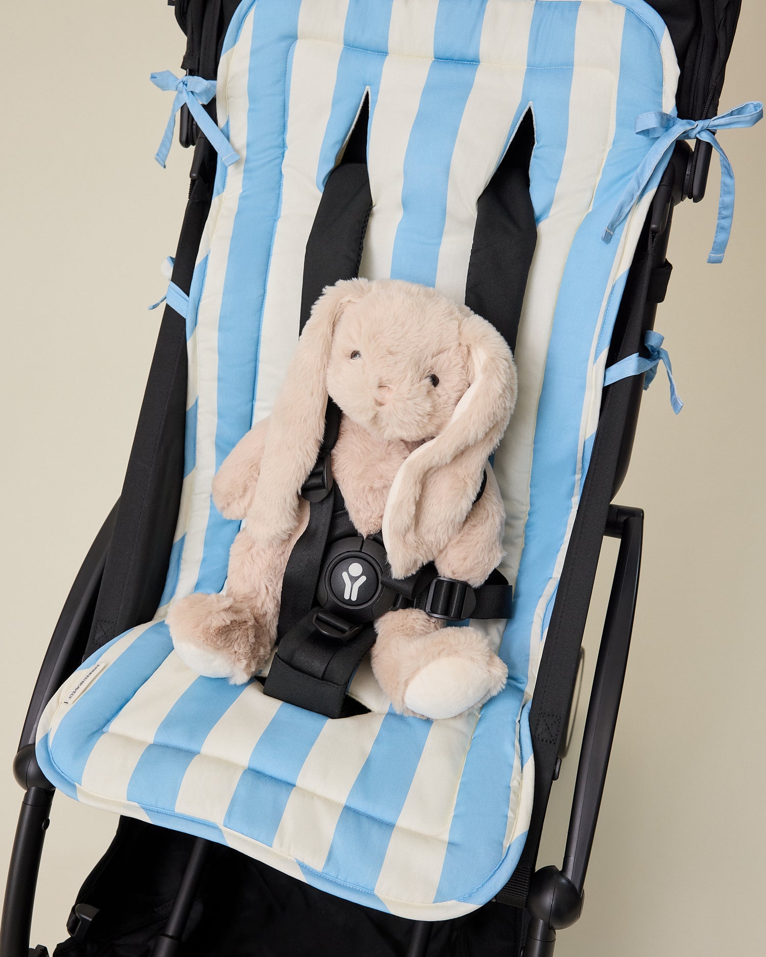 Stroller Party Seat Liner | Blue Wide Stripe