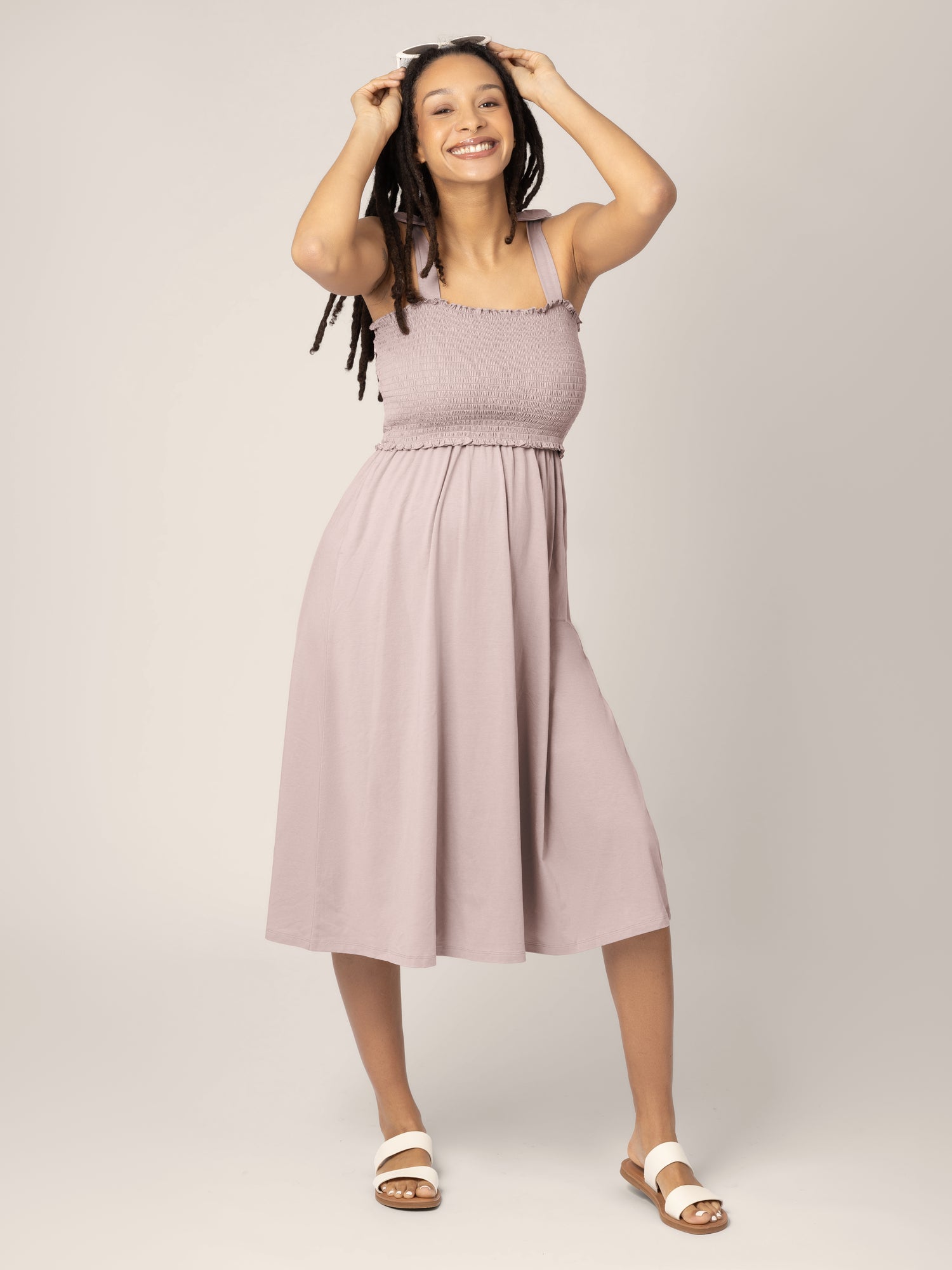 Sienna Smocked Maternity & Nursing Dress