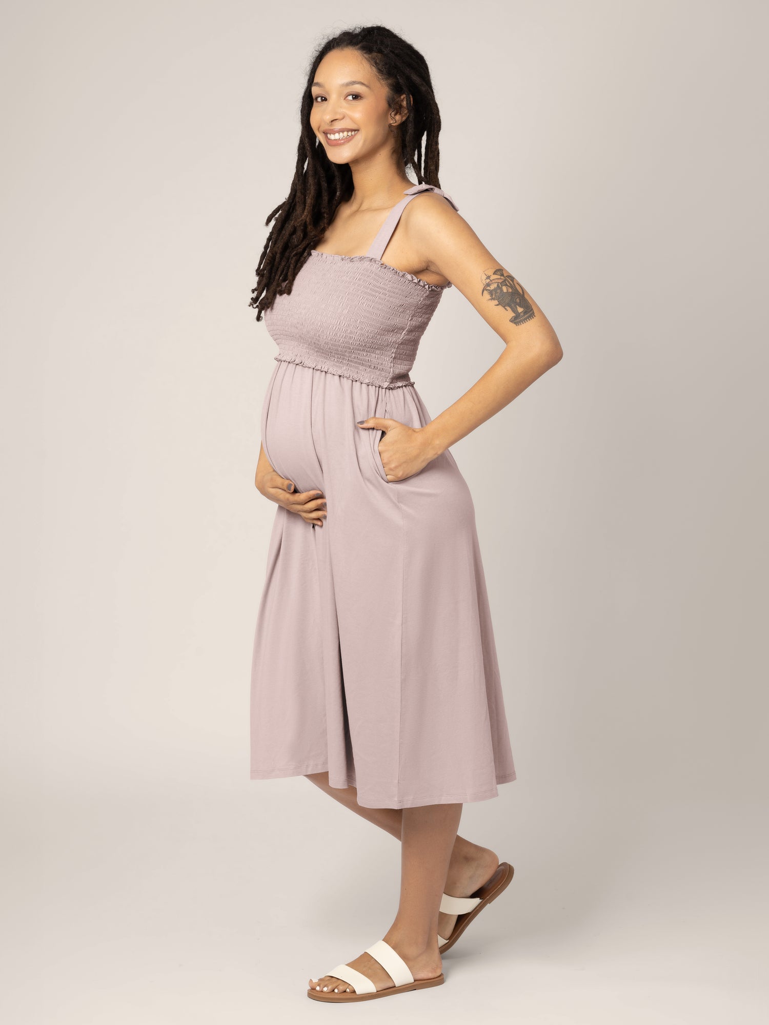 Sienna Smocked Maternity & Nursing Dress