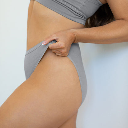 Signature Cotton French Cut Brief | Grey-Underwear-Kindred Bravely
