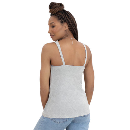 Signature Cotton Nursing & Maternity Tank | Grey Heather-Tops-Kindred Bravely