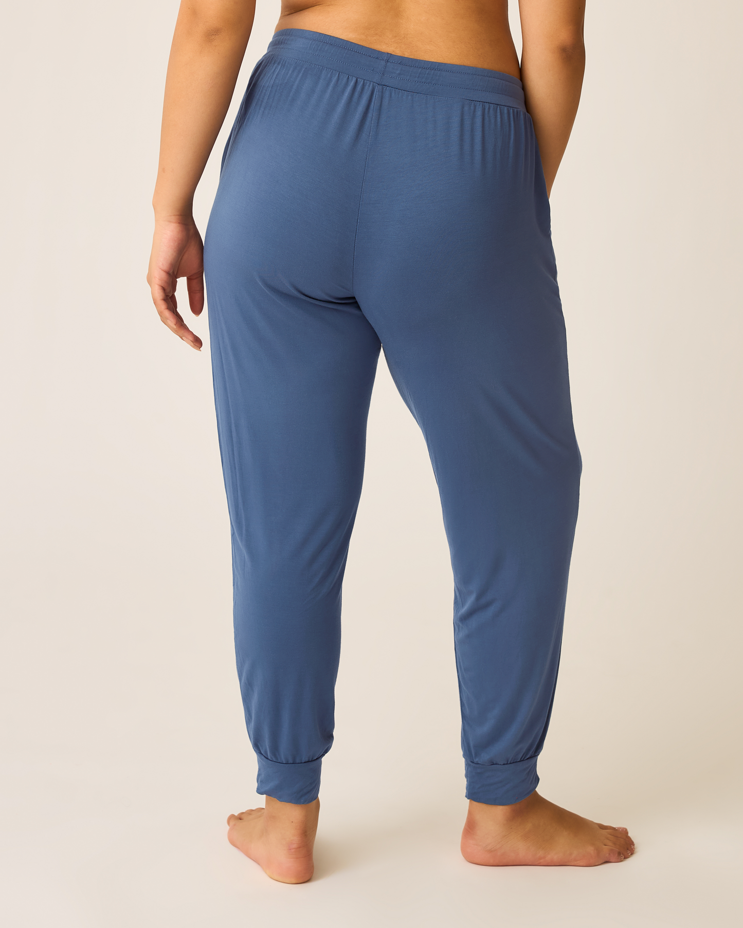 Woman wearing the Everyday Lounge Jogger in Slate Blue.