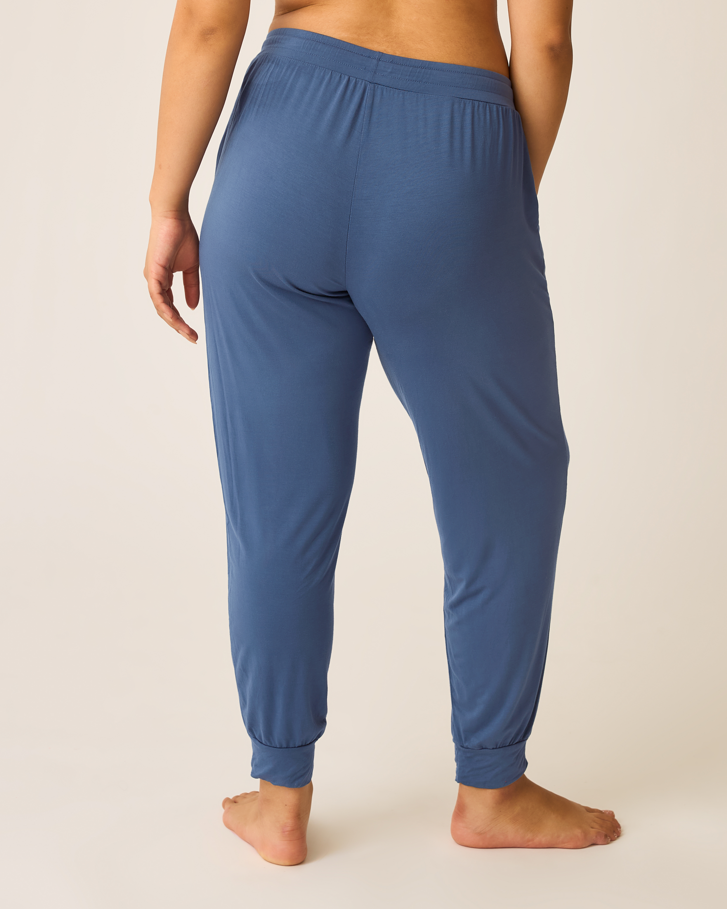 Woman wearing the Everyday Lounge Jogger in Slate Blue.