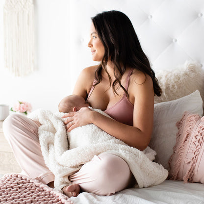 Simply Sublime® Lace Racerback Nursing Bra | Rose-Bras-Kindred Bravely
