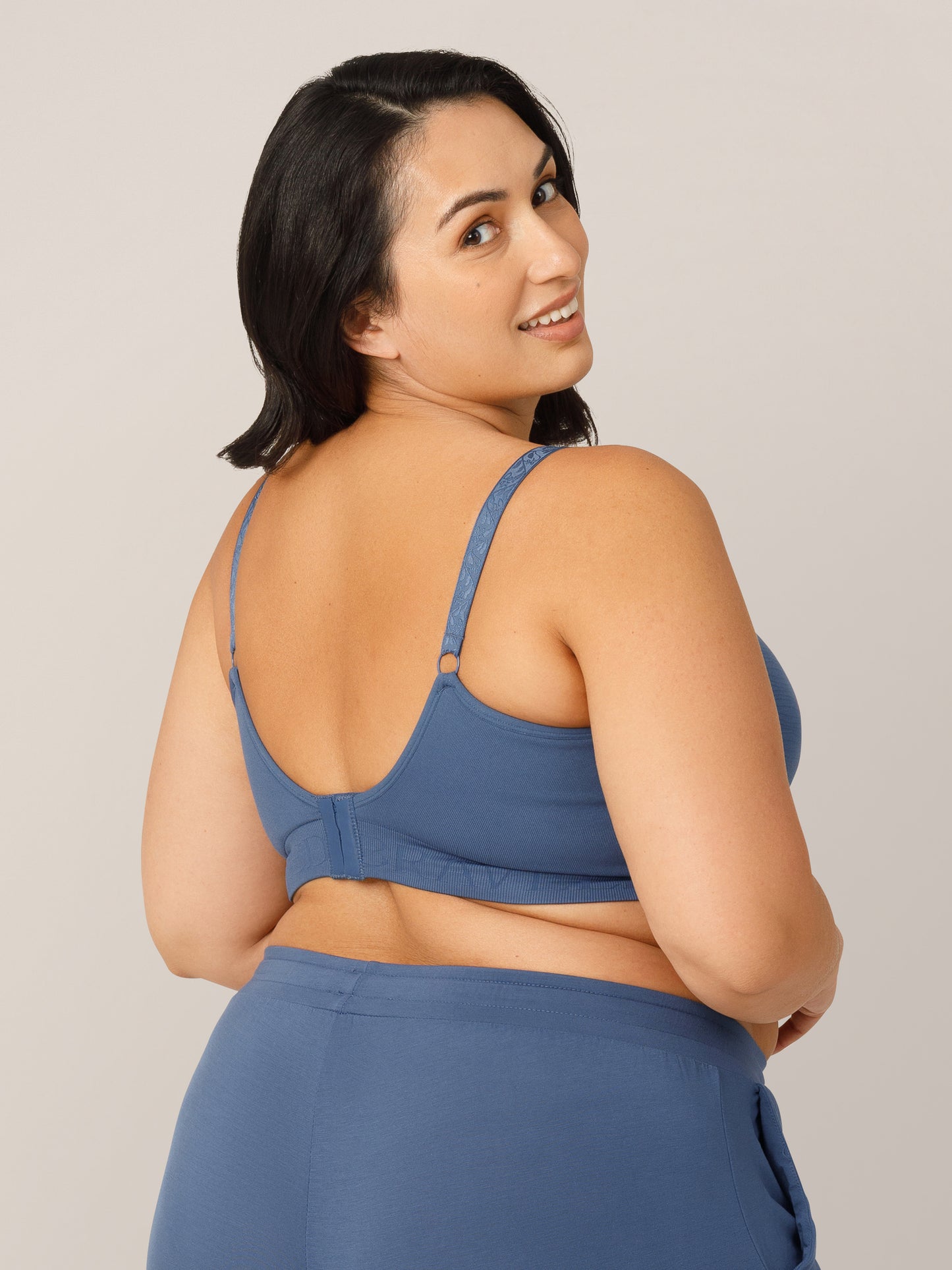 Sublime® Hands-Free Pumping & Nursing Bra | Slate Blue - Kindred Bravely