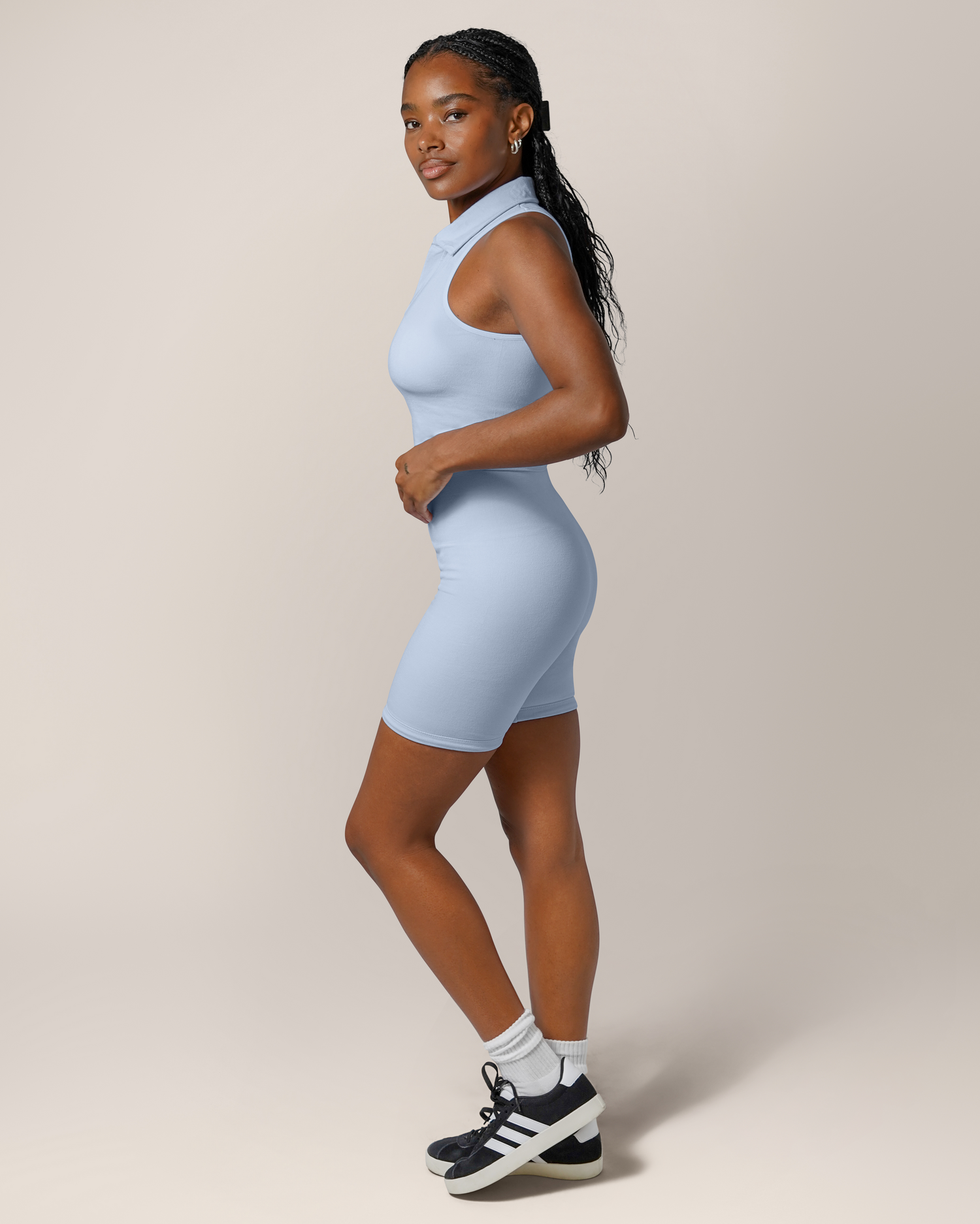 bike shorts to wear under dresses Sublime® Bamboo Maternity & Postpartum Bike Short | French Blue