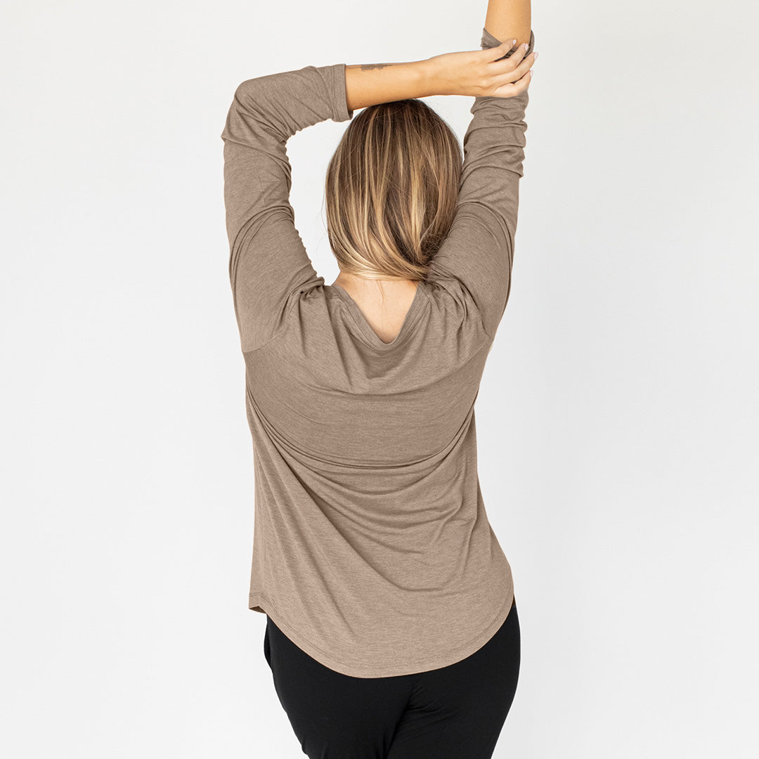 The Bamboo Everyday Long Sleeve T-shirt | Wheat-Tops-Kindred Bravely