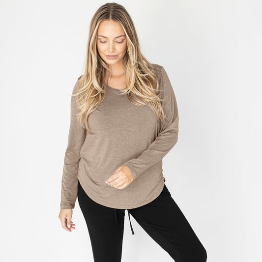 The Bamboo Everyday Long Sleeve T-shirt | Wheat-Tops-Kindred Bravely