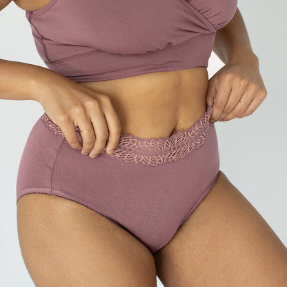 The Patsy High Rise Panties (5-Pack) | Dusty Earth Hues-Underwear-Kindred Bravely