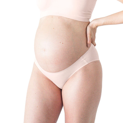 Ultra Comfort Smooth Maternity Bikini | Soft Pink-Underwear-Kindred Bravely