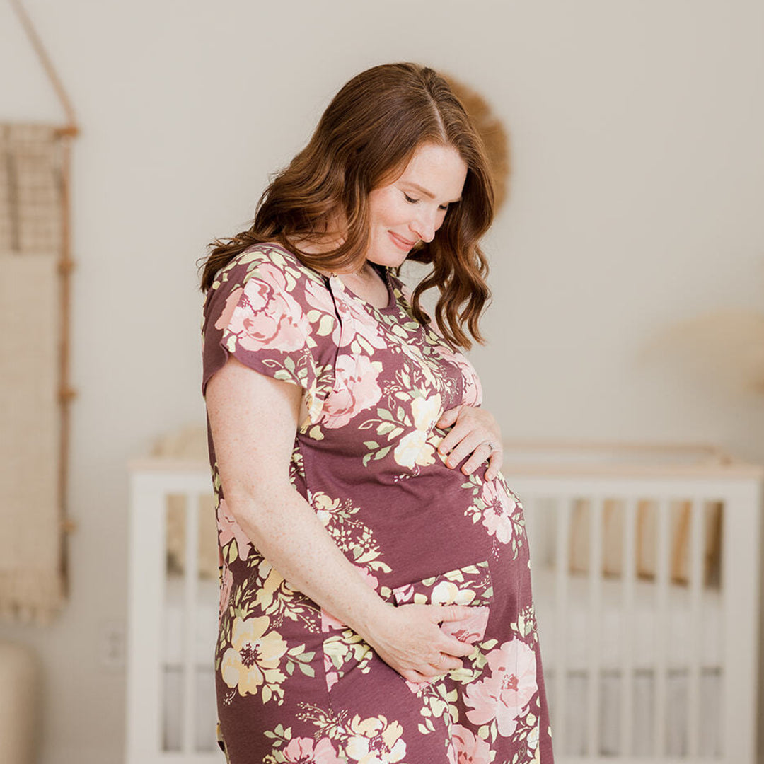 Labor & Delivery Gown in Floral Print – Happy Mama