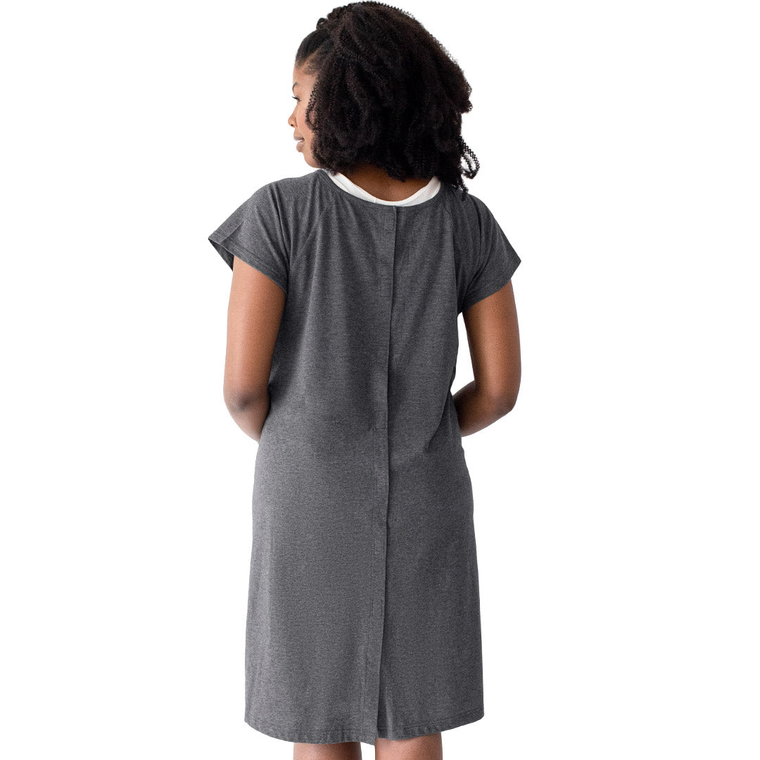 Universal Labor & Delivery Gown | Grey Heather-Gowns-Kindred Bravely