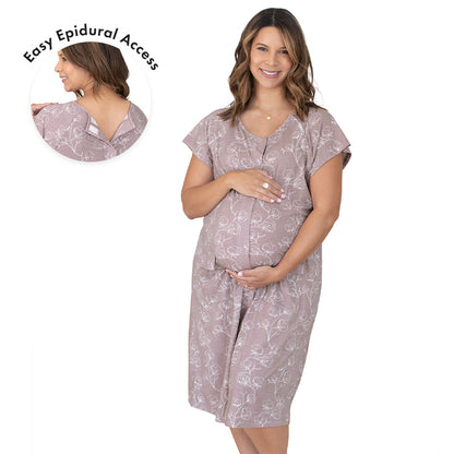 Universal Labor & Delivery Gown | Lilac Bloom-Gowns-Kindred Bravely