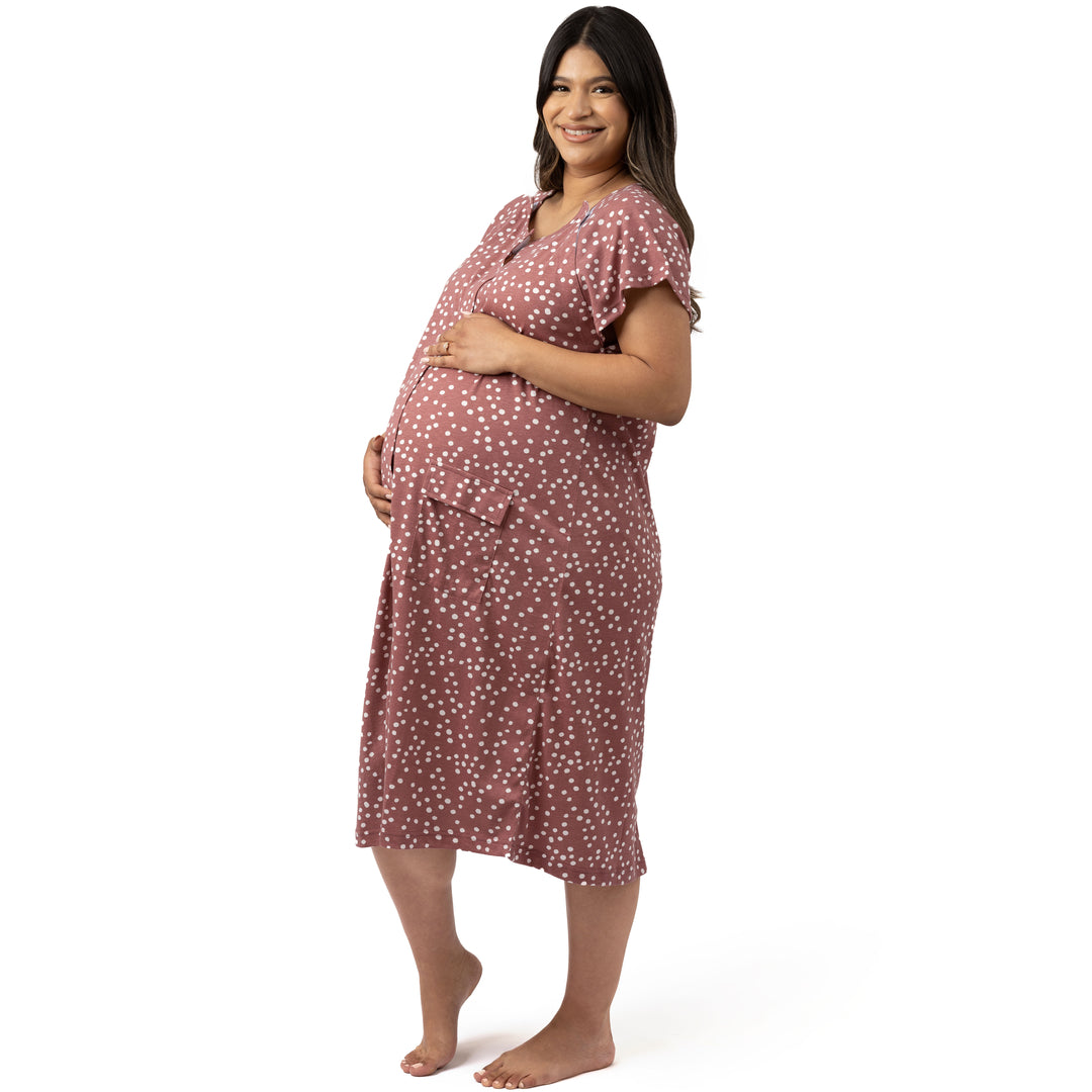 WAJCSHFS Summer Maternity Dress Casual Women's Plus Size Labor and Delivery  Gown Nursing Nightgown Maternity Sleepwear Dress for Breastfeeding  (Blue,4XL) - Walmart.com