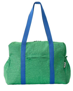Large Weekender Bag in Green on a white background.