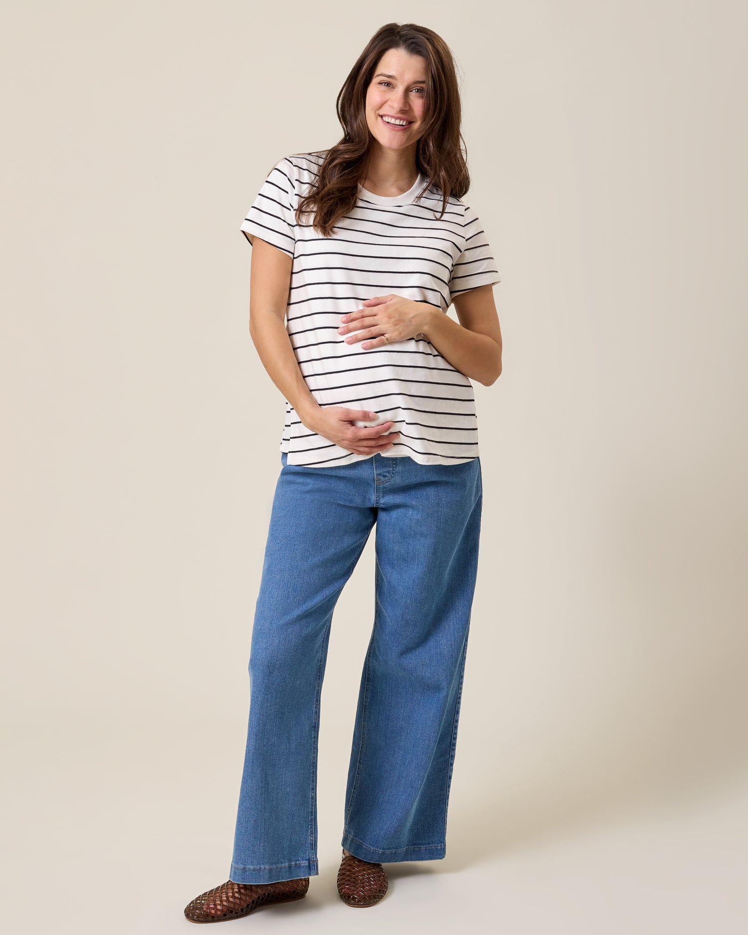 Wide Leg Maternity & Postpartum Jean | Medium Wash - Kindred Bravely