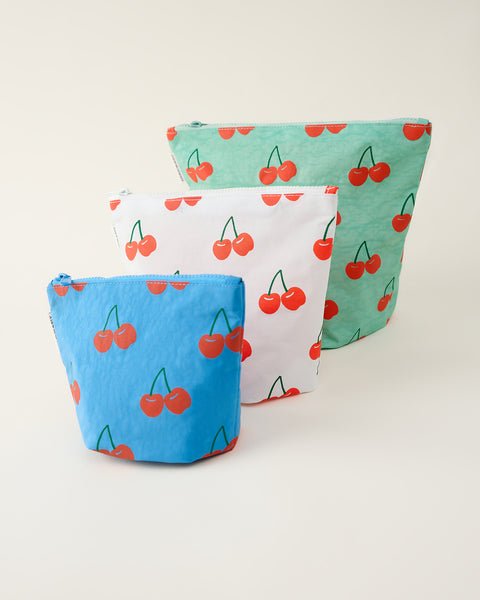 3 Piece Reusable Organizing Pouches For Diaper Bag | Cherries