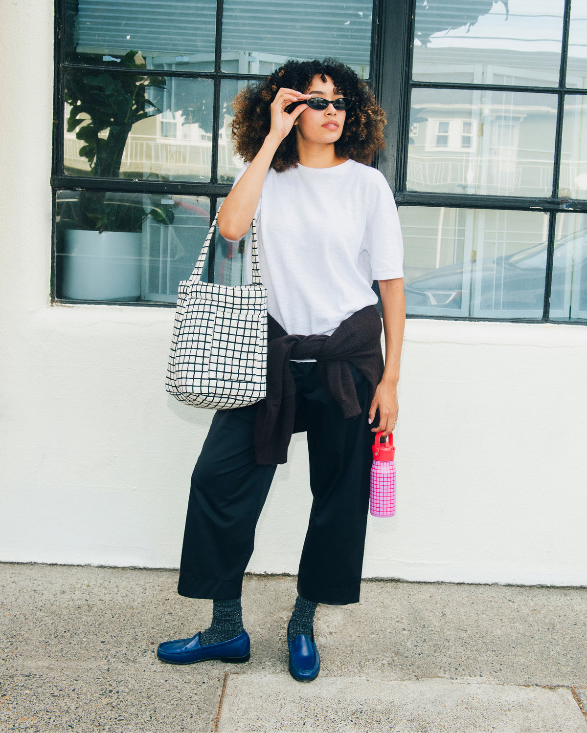 Stroller Party™ Bucket Bag | Black Grid