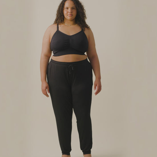 Video of model wearing the Everyday Lounge Jogger on a neutral background