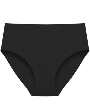 SoftStretch Cotton Maternity & Postpartum Brief in Black on a white background.