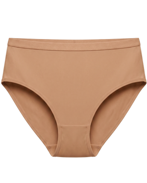 SoftStretch Cotton Maternity & Postpartum Brief in Buff on a white background.