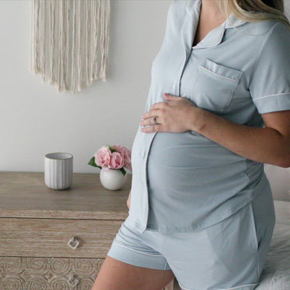 Clea Bamboo Classic Short Sleeve Pajama Set | Deep Berry